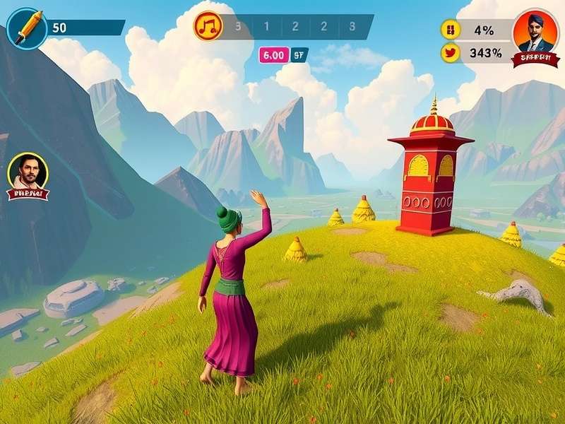 Punjab S Paradise Pursuit gameplay screenshot showing vibrant Punjabi landscapes